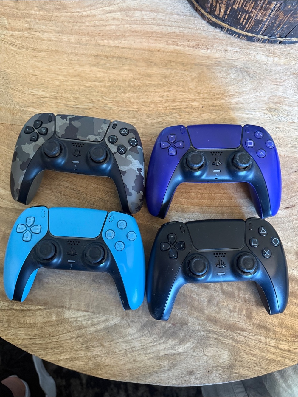 Used Sony DualSense Controllers — Black, Purple, Blue, Gray Camo STICK DRIFT
